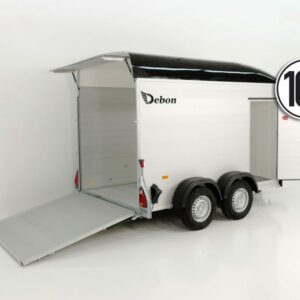 Debon Kofferanhänger Cargo 163x300cm H:200cm 2,0t|Alu|Polybug|Tür|schwarz-Neu