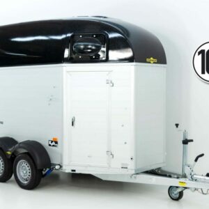 Humbaur Pferdeanhänger Equitos 2000|Alu|schwarz|Sattelkammer|Aluboden-Neu